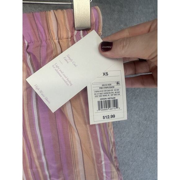 Stars Above Shorts Womens Sleep Loungewear High Waist Pink Stripe Sleep Size XS - Picture 5 of 9